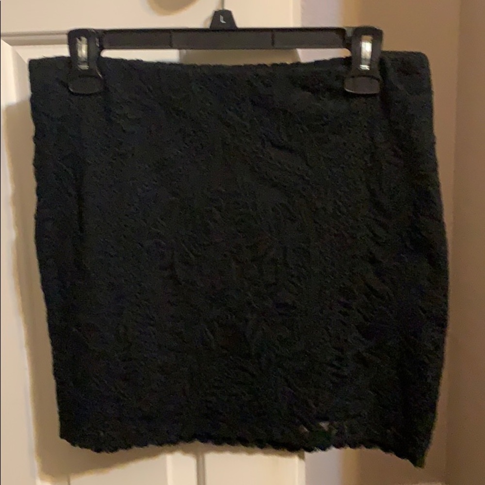 Black lace skirt